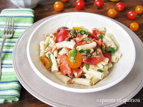 Smoked Salmon Pasta Salad | Gluten-Free | Queen of Quinoa Smoked Salmon Pasta Salad | Gluten-Free | Queen of Quinoa