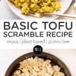 tofu scramble collage